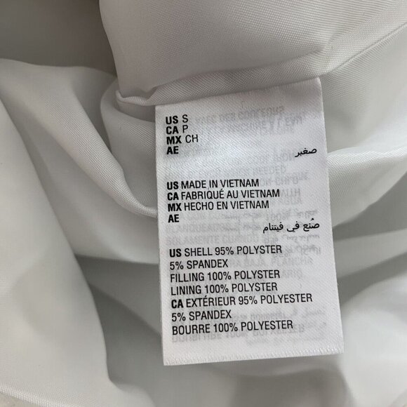 Charter Club Vest Size Small White Velvet Gold Snap Front Pockets NEW - Picture 4 of 5